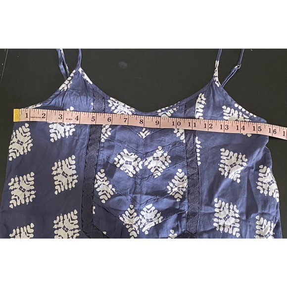 Volcom Holey Smokes Dress XSMALL Blue White Skater Girl Casual Lace - Picture 9 of 11